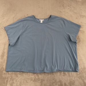 ATHLETA Essential Tee Women 3X Plus Blue Short Sleeve Knit‎ Yoga Gym Workout